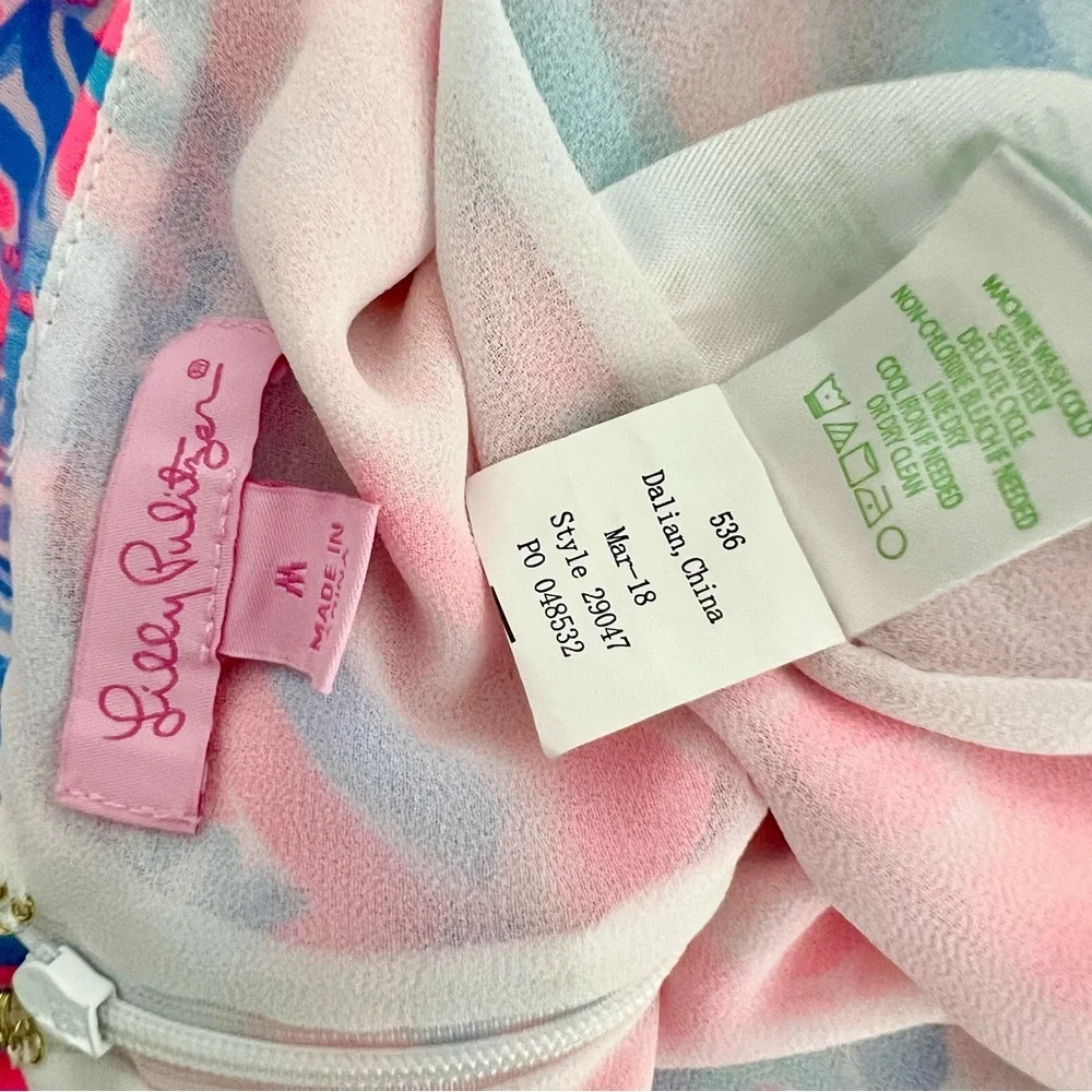 Lilly Pulitzer Lexi Mini Dress Light Paschia Pink Aquadesiac Coral Floral Medium - Picture 9 of 12